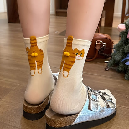Realistic Cat Socks
