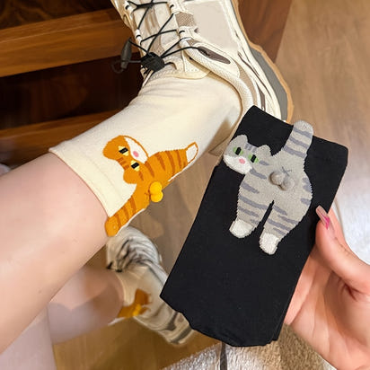 Realistic Cat Socks